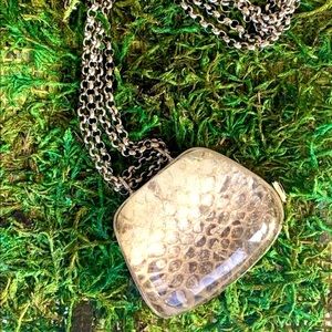 Double Linked Python Snake Pendant Oversized long Statement necklace NWT